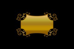 Vintage golden frame floral ornament design decor Product Image 1