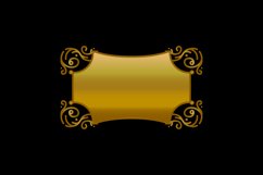 Vintage golden frame floral ornament design element Product Image 1