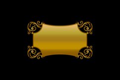 Vintage golden frame floral ornament design element Product Image 2