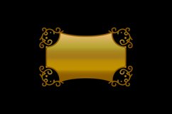 Vintage golden frame floral ornament design graphic Product Image 1