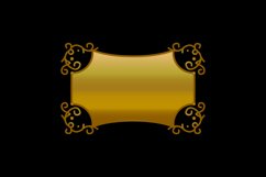 Vintage golden frame floral ornament design graphic Product Image 2