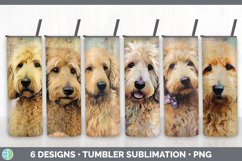 Bundle of six Decoupage Goldendoodles Tumbler designs.