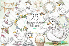 Vintage Goose Clipart Product Image 1