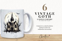 Vintage Goth Castle Clipart Product Image 2