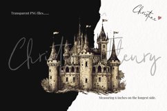 Vintage Goth Castle Clipart Product Image 3