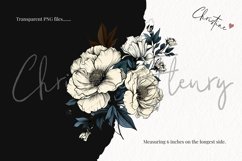 Vintage Goth Flowers Clipart Product Image 3