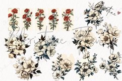 Vintage Goth Flowers Clipart Product Image 4