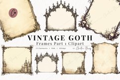 Vintage Goth Frames Clipart Part 1 Product Image 1