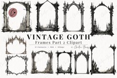 Vintage Goth Frames Clipart Part 2 Product Image 1