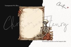 Vintage Goth Skeleton Frame Clipart Product Image 3