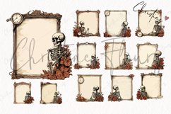 Vintage Goth Skeleton Frame Clipart Product Image 4