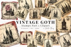 Vintage Goth Stamps Part 1 Clipart Product Image 1