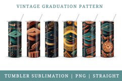 Vintage Graduation tumbler sublimation bundle 6 wrap design
