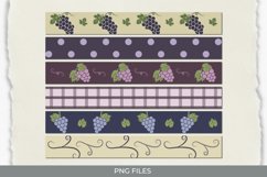 Vintage Grape Seamless Pattern Strips Product Image 1