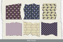 Vintage Grape Seamless Pattern Torn Paper Product Image 1