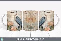 GorgeousDecoupage Great Blue Herons Mug Wrap design.
