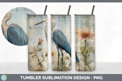 Bundle of six Decoupage Great Blue Herons Tumbler designs.