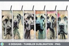 Bundle of six Decoupage Great Danes Tumbler designs.