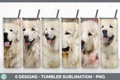Bundle of six Decoupage Great Pyrenees Tumbler designs.