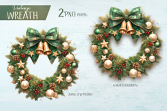 Vintage Christmas, New Year Wreath. Product Image 2