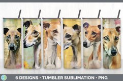 Bundle of six Decoupage Greyhounds Tumbler designs.