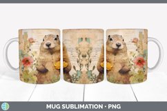 GorgeousDecoupage Groundhogs Mug Wrap design.