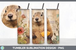 GorgeousDecoupage Groundhogs Tumbler design.