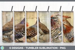 Bundle of six Decoupage Grouse Tumbler designs.