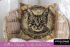 Vintage Halloween Pillow Sublimation, Spooky Pillow Cover Product Image 1