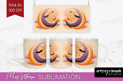 Retro Halloween Mug Wrap - Vintage Mug PNG Sublimation Product Image 1