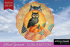 Retro Halloween Wind Spinner Sublimation PNG - Vintage Round Product Image 1