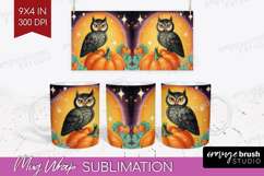 Retro Halloween Mug Wrap - Vintage Mug PNG Sublimation Product Image 1