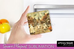 Vintage Halloween Magnet Sublimation Spooky Halloween Magnet Product Image 1