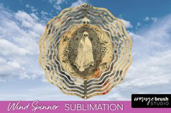 Vintage Halloween Wind Spinner Sublimation - Spooky PNG Product Image 1