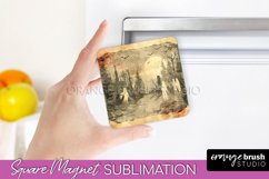 Vintage Halloween Magnet Sublimation Spooky Halloween Magnet Product Image 1