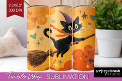 Retro Halloween Tumbler Wrap - Vintage Tumbler PNG Product Image 1