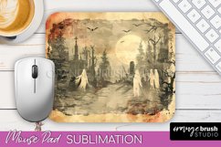 Vintage Halloween Mouse Pad Sublimation - Spooky Halloween Product Image 1