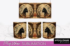 Vintage Halloween Mug Wrap - Spooky Mug Sublimation Product Image 1