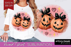 Retro Halloween Round Tshirt Background - Vintage PNG Product Image 1