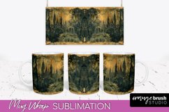 Vintage Halloween Mug Wrap - Spooky Mug Sublimation Product Image 1