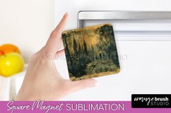 Vintage Halloween Magnet Sublimation Spooky Halloween Magnet Product Image 1