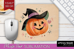 Retro Halloween Mouse Pad Sublimation - Vintage Mousepad PNG Product Image 1