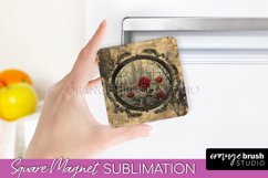 Vintage Halloween Magnet Sublimation Spooky Halloween Magnet Product Image 1