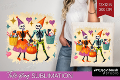 Retro Halloween Tote Bag - Vintage Tote Bag PNG Sublimation Product Image 1