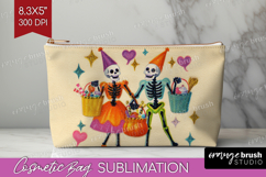 Retro Halloween Cosmetic Bag - Vintage Makeup Bag PNG Product Image 1