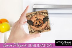 Vintage Halloween Magnet Sublimation Spooky Halloween Magnet Product Image 1