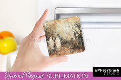 Vintage Halloween Magnet Sublimation Spooky Halloween Magnet Product Image 1