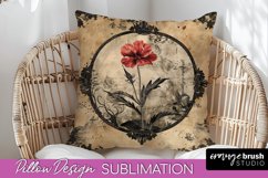 Vintage Halloween Pillow Sublimation, Spooky Pillow Cover Product Image 1