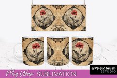 Vintage Halloween Mug Wrap - Spooky Mug Sublimation Product Image 1