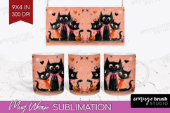 Retro Halloween Mug Wrap - Vintage Mug PNG Sublimation Product Image 1
